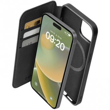 Funda Cartera MagSafe SBS para iPhone 15 Plus - Negro