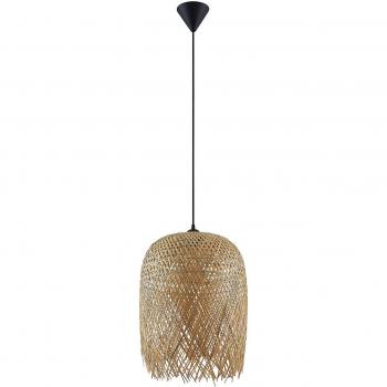 Lindby Solivia lámpara colgante de bambú marrón e.o. para salón y comedor (1 llama, E27) de madera