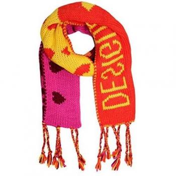 Desigual Ropa Mensajes Bufanda de Punto Grueso