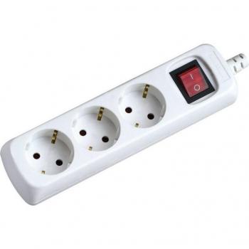 Regleta Garza Basic Power - 3 Tomas con Interruptor - Cable 1.4 metros - Color Blanco