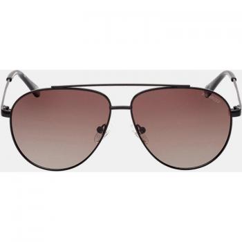 Skechers Unisex Metal Aviator Sunglasses with Polarized Lenses in Black and Brown