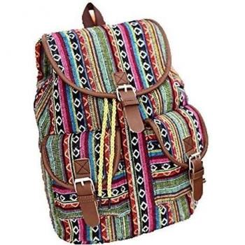 OHmais Mochila Bilsa Mochila Nacional Paquete Nuevo de características étnicas de bolsos de hombros Mochila Moda Personalidad