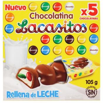 Chocolatinas rellenas de leche Lacasitos 5 uds - 105g