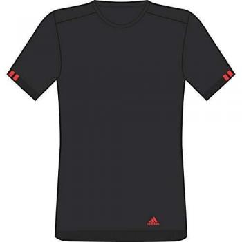 adidas 25/7 tee M Camiseta, Hombre, Negro/Rojsol, XL