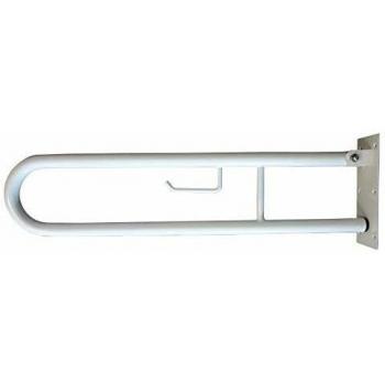 Barra de apoyo U HELP 813 blanca con soporte para papel higiénico 10x25x82,9cm