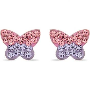 Pendientes Mariposa Kids And Baby de plata de ley 925 con baño de rodio