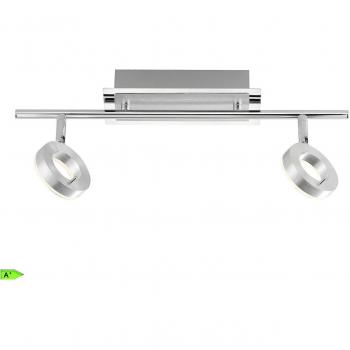 Foco de Techo Doble Sileda LED 2x6,4W Cálido IP44 Aluminio Mate