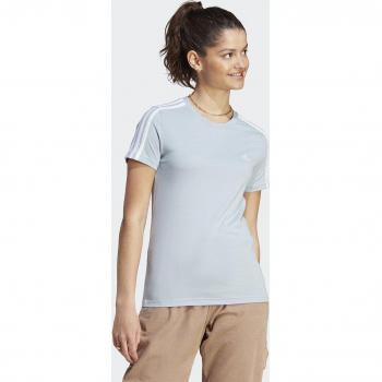 Camiseta Mujer Adidas Essentials 3 bandas Azul