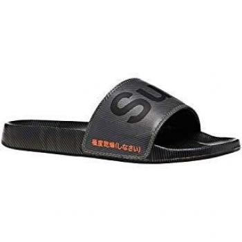 Superdry Printed Beach Slide, Mocasín Hombre, Camuflaje X-Ancho, X-Large EU
