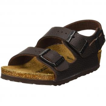 Birkenstock Milano, Sandalias con Correa de Tobillo para Niños, Marrón Desert Soil Espresso, 25 EU