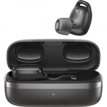 Auriculares In-ear Earfun Free Pro 2 ANC Negro con cancelación de ruido activa (ANC), diseño ergonómico, resistencia al agua IPX5, hasta 32 horas de reproducción con estuche de carga, control táctil y conect
