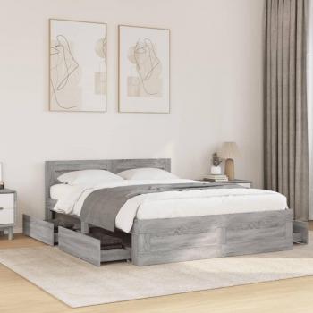 Cabecero Sonoma 120x200 cm de madera multicapa gris