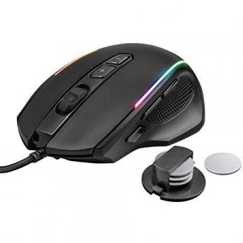 Trust Gaming Mouse GXT 165 Celox with Adjustable Weight, 200-10,000 DPI, Full RGB, 8 Programmable Buttons, Advanced Software, Wired, USB Computer Mouse for PC and Laptop - Black
