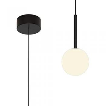 Lámpara Colgante Mantra Cellar 1xG4 Negro, 1 luz, hierro negro, cristal blanco, LED reemplazables de 5 W, 3000 K