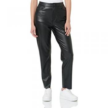 Vero Moda Brenda High Waist Black Faux Leather Straight Fit Pants 29W x 32L Female