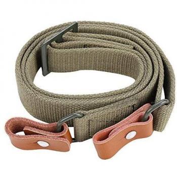 Al Aire Libre Ajustable 2 Puntos Caza Rifle Sling Correa Hecha por Nylon de Alta Densidad y Cuero de Vaca Fuerte usable y Duradero