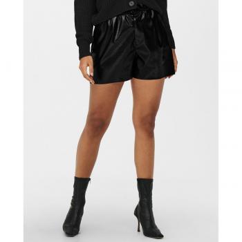 Shorts Only Ashley Faux Snake Negro Para Mujer