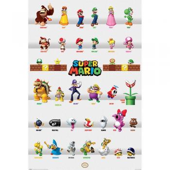 Pyramid International Super Mario Character Parade Maxi Poster 91.5 x 61 cm PP34517