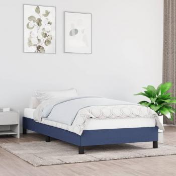 Cama solar azul 80x200 cm en tela con estructura de cama de tela azul, modelo Vidaxl