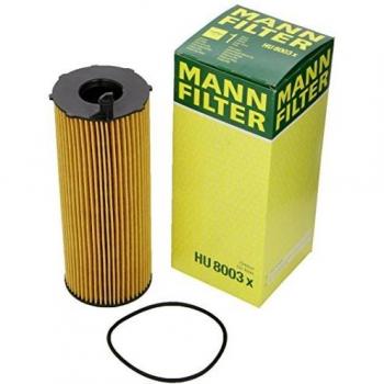 Original MANN-FILTER Filtro de aceite HU 8003 x – Set de filtro de aceite juego de juntas – Para automóviles