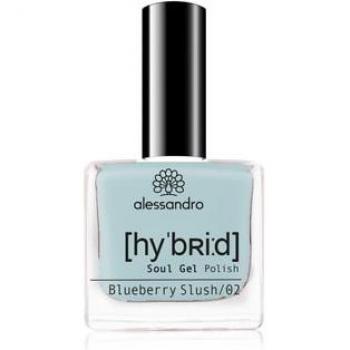Alessandro Hybrid Nail Polish 140 Blueberry Slush 8ml - Esmalte de uñas híbrido, color azul arándano, fórmula de gel, acabado brillante, larga duración