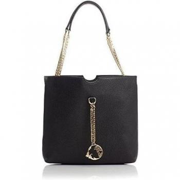 Versace Vitello Stampa Bufalo - Bolso para mujer, color negro