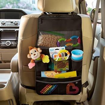 Brica by Munchkin Protector de asiento de coche y organizador de sillita de paseo 2 en 1, impermeable