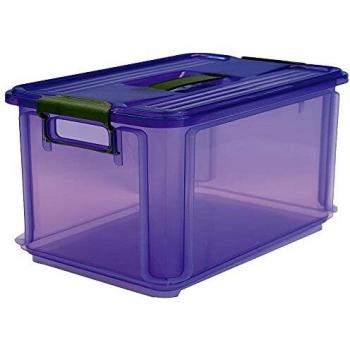 Denox Caja Ordenación, Violeta, 48.5x33.5x26 cm