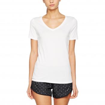 Nike Vneck Dfc Ss Tee 2.0 - Camiseta de manga corta para mujer, color blanco, talla XXL-T