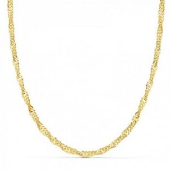 Cadena Oro 18k Singapur 50cm Mujer 12.3gr Ancho 4mm