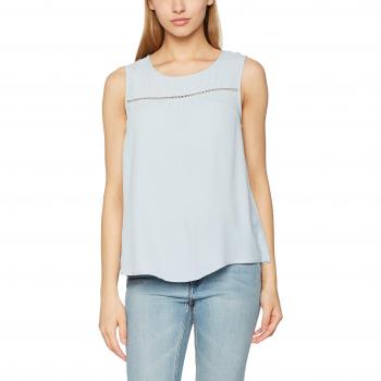ONLY Onlhoney S/l Top Solid Wvn, Camiseta sin Mangas para Mujer, Azul