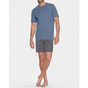 Impetus Pijama corto de hombre en Algodón bio color azul