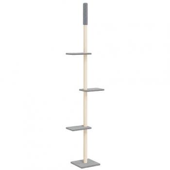 Árbol rascador para gatos suelo a techo gris claro 267,5-297,5 cm