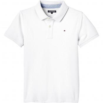 Tommy Hilfiger TOMMY POLO S/S - Polo para niños, Blanco, 14 años
