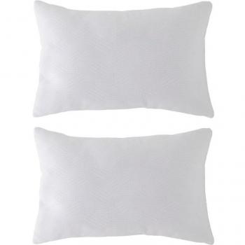 Guy Laroche - 2 fundas de cojín jacquard Tevere B 30x50 cm Gris
