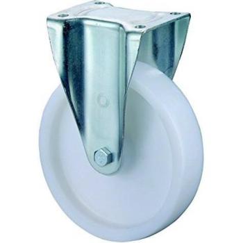 Rueda Bock de 200mm con Placa de Anclaje, Carga Máxima 600kg, Rueda de Plástico N110.B10.201