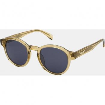 Zadig & Voltaire Round Acetate Sunglasses - Brown/Yellow Smoke, CAT3