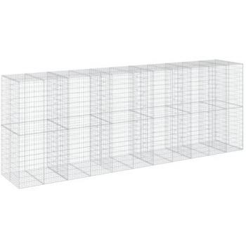 vidaXL Gabion Basket with Cover 550x100x200 cm Galvanised Iron