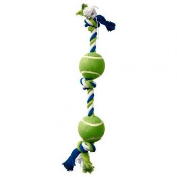 Dogit - Cuerda de Juguete con 2 Pelotas de Tenis, tamaño Grande, 60 cm, Lavable y Duradera