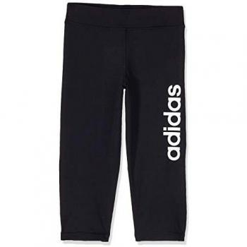 adidas Yg TR Lin 3/4 T Mallas, Niñas, Negro/Blanco, 128