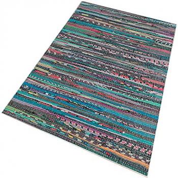 Alfombra de Poliéster Estampada 80 x 150 cm Multicolor Diseño Único WH1028