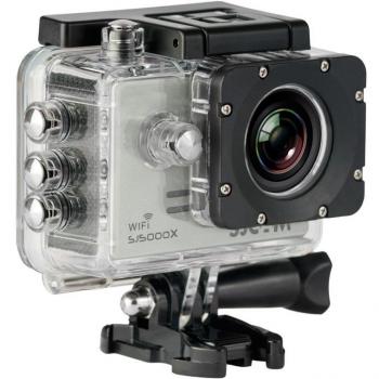 SJCAM SJ5000X Elite - Cámara Deportiva con WiFi Integrado, 4K, Pantalla LCD de 2'', Sumergible hasta 30m, Color Plateado