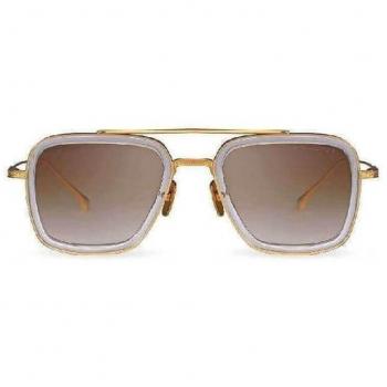 Dita Flight.006 Sunglasses, Yellow Unisex, Size: 52 MM, Gold Sunglasses with Original Case