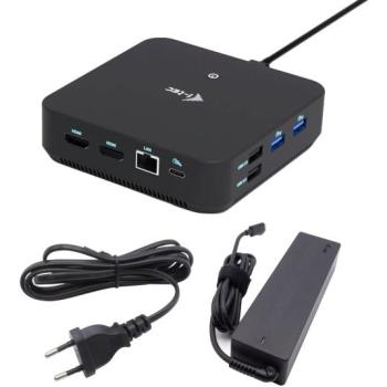 Estación de Acoplamiento USB-C DP Doble HDMI con Carga Rápida 100W y Cargador Universal 100W