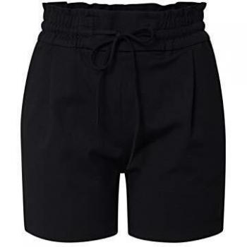 Vero Moda Vmeva Mr Short Ruffle Shorts Noos Pantalones Cortos, Negro, XL para Mujer