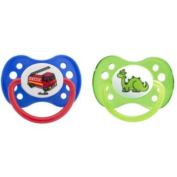 Dodie Duo Anatomical Silicone Pacifiers for Boys 6 Months+ - Set of 2