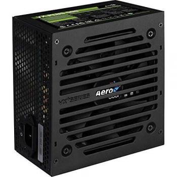 Aerocool VX Plus 500 Fuente de Alimentación 500W ATX 82% Eficiencia PFC Activo Ventilador 12cm Single Rail Negro