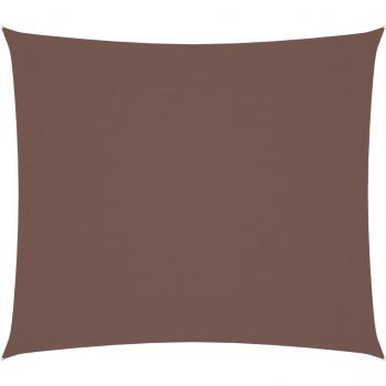 Sombrilla rectangular de tela Oxford marrón 2,5x3 m