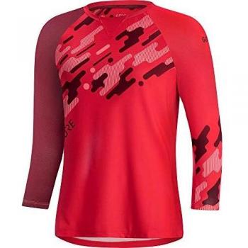 GORE WEAR Mujer C5 Maillot Trail 3/4, Rosa Hibisco/Rojo castaño, 36