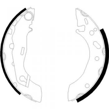 Juego de Mâchoires de Frein HELLA 8DB 355 001-731 para Ford Fiesta 4 y Ka con levier frein à main